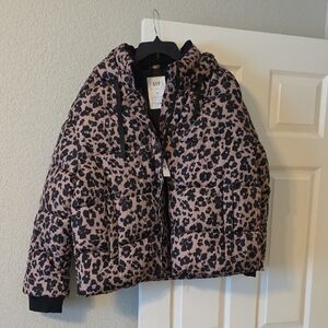 GAP Women's Animal Print Puffer Jacket